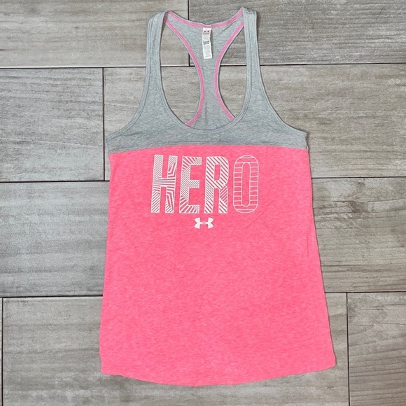 UNDER ARMOUR Breast Cancer “HERO” Racerback HeatGear Tank - Picture 8 of 9